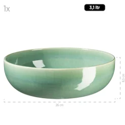 Salatschüsselset, Steinzeug Elina Uno Grün
