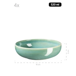 Salatschüsselset, Steinzeug Elina Uno Grün