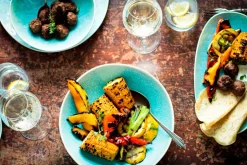 Salatschüssel-Set, Steinzeug Frozen Grün