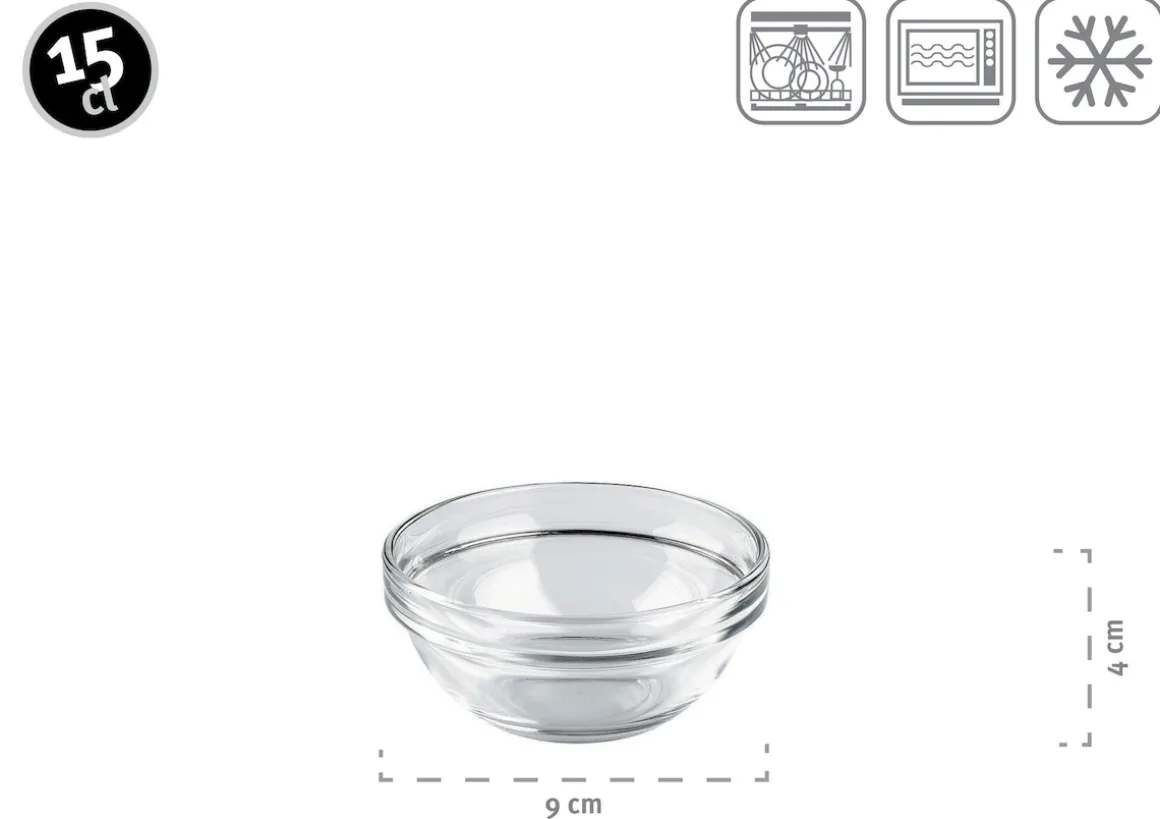 Schüssel 9 cm 6-er Set EMPILABLE