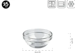 Schüssel 10,5 cm 6-er Set EMPILABLE