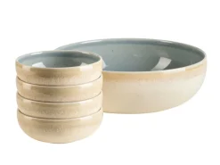 Schüssel Set, Steinzeug Candy Blau