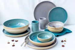 Schüssel Set, Steinzeug Candy Flieder