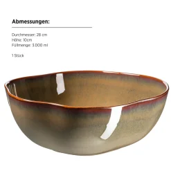 Schüssel Set, Steinzeug Cordelia Braun