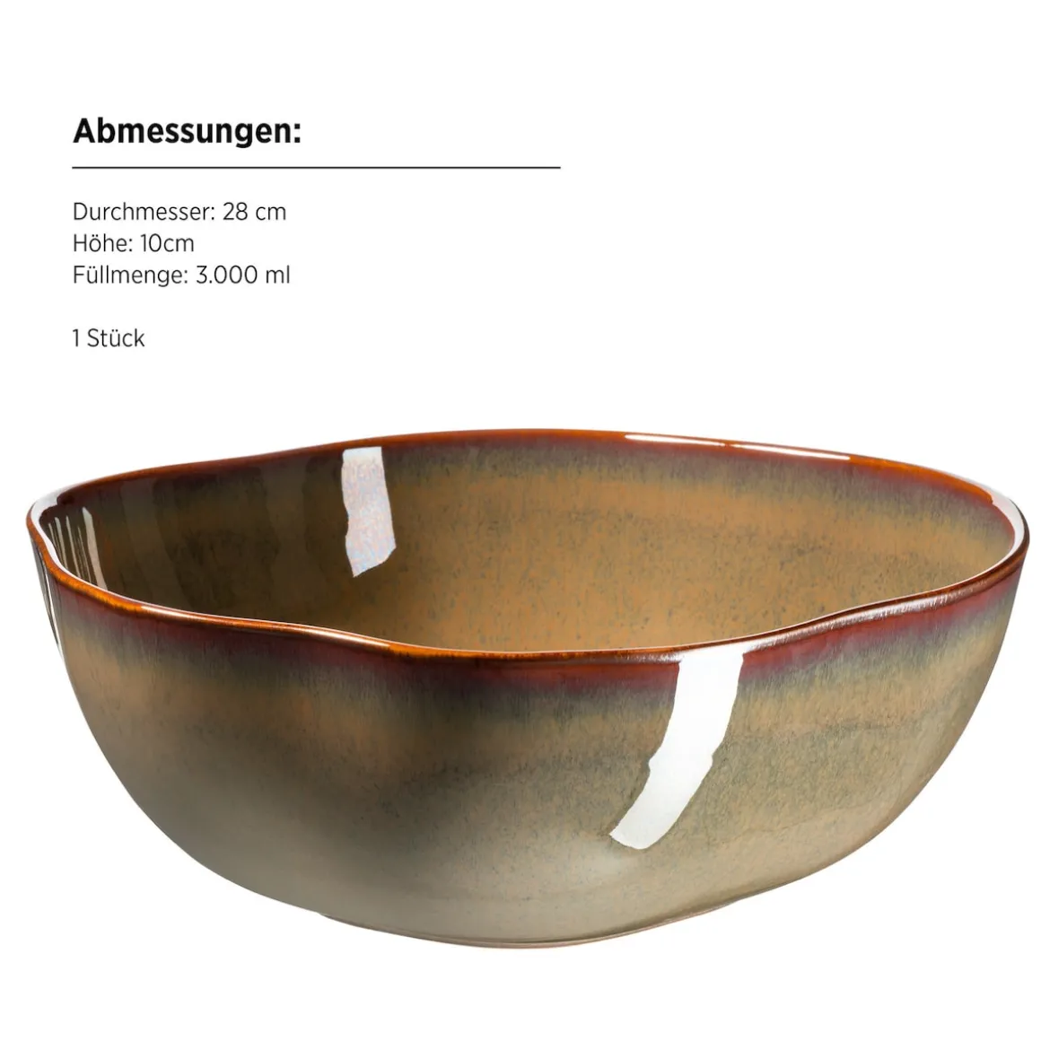 Schüssel Set, Steinzeug Cordelia Braun