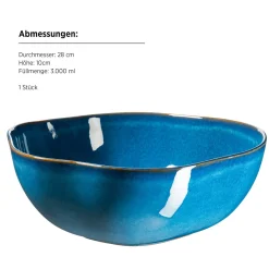 Schüssel Set, Steinzeug Cordelia Königsblau