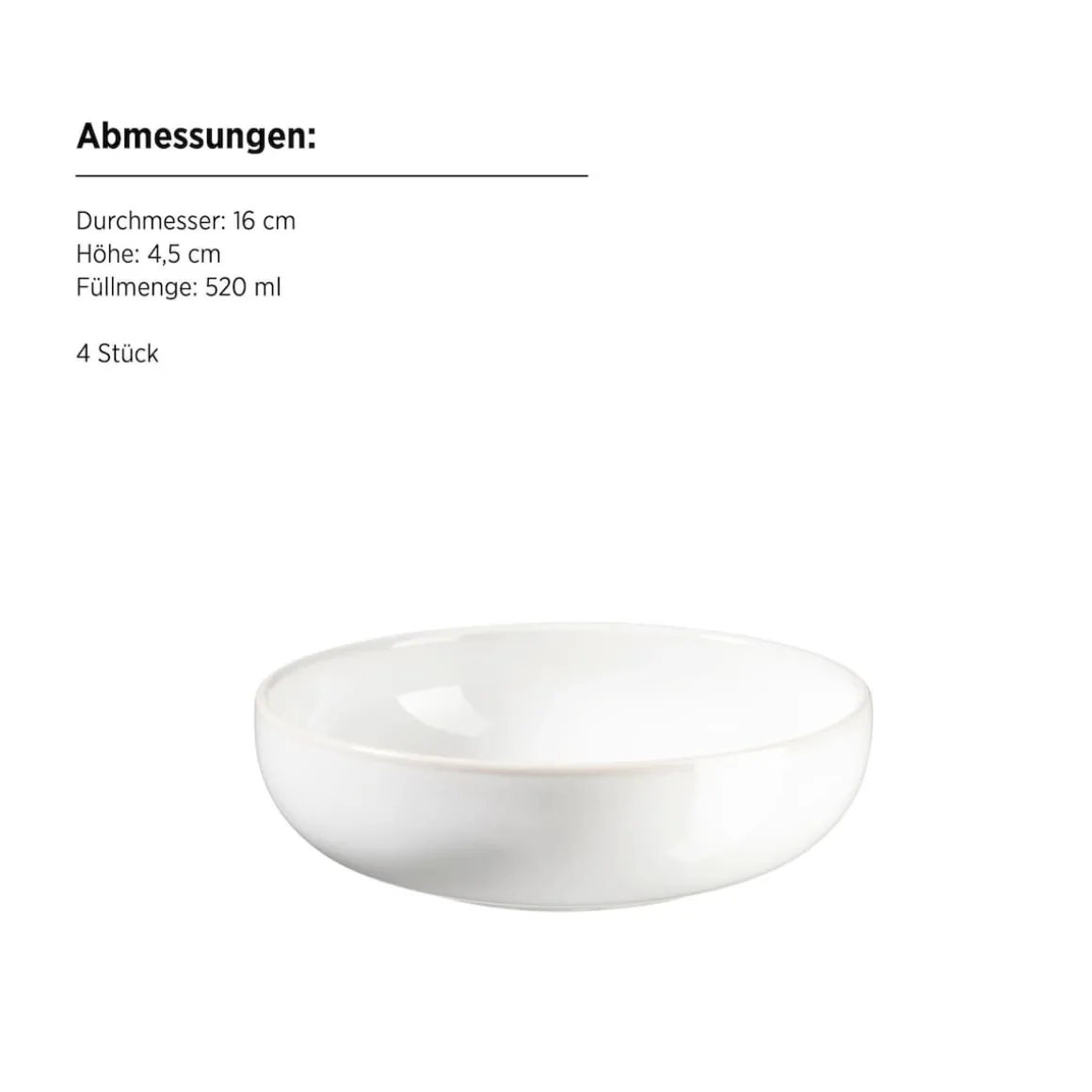 Schüssel Set, Steinzeug Unico Weiß