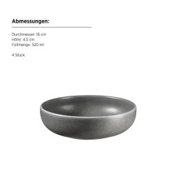 Schüssel Set, Steinzeug Unico Grau