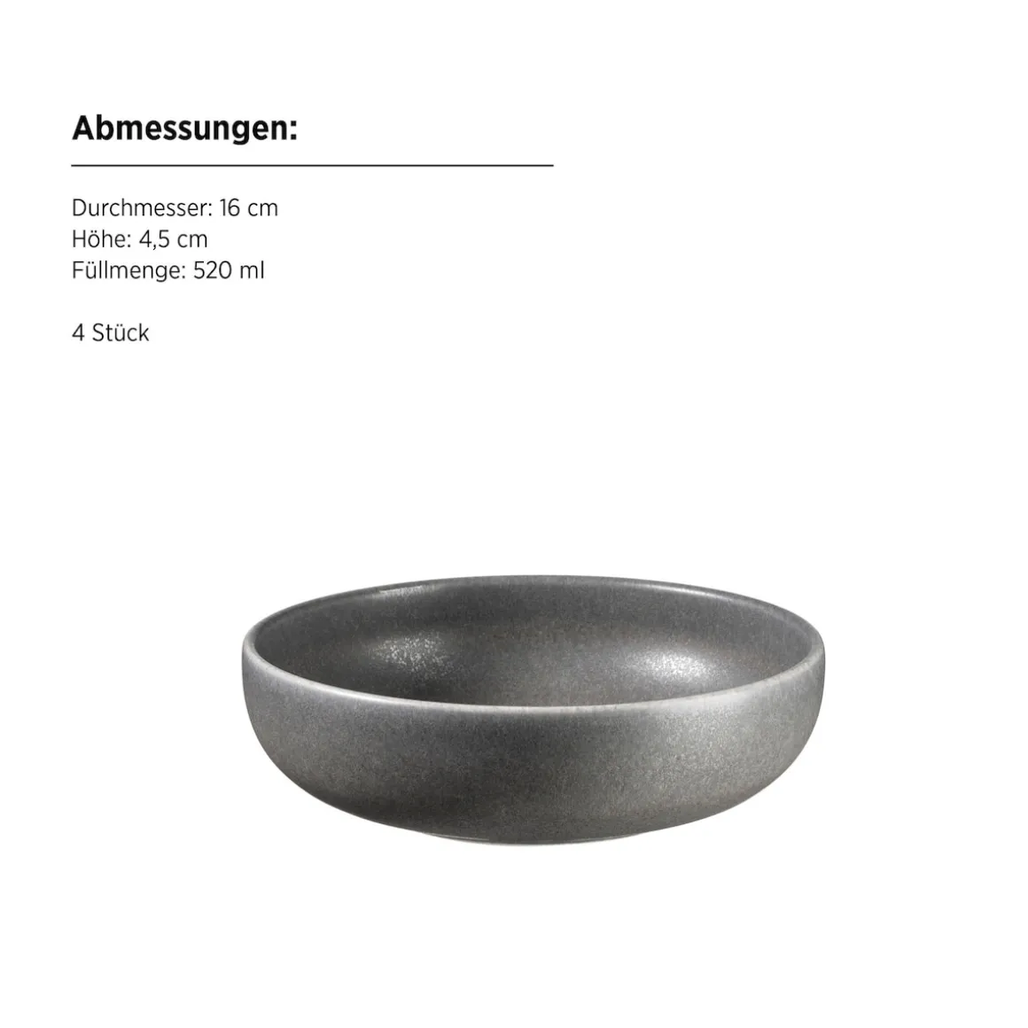 Schüssel Set, Steinzeug Unico Grau