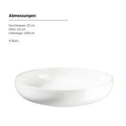 Schüssel Set, Steinzeug Unico Weiß