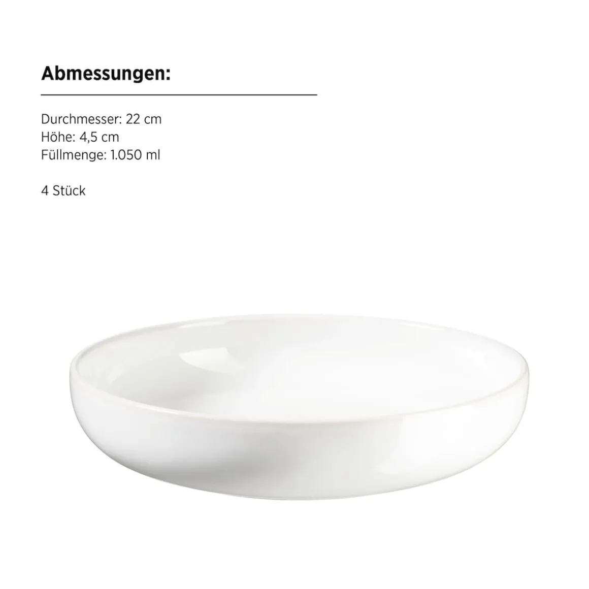 Schüssel Set, Steinzeug Unico Weiß