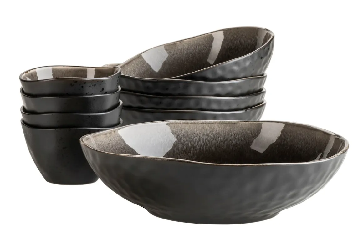 Schüssel-Set, Keramik Niara Organic 9 x Schüssel