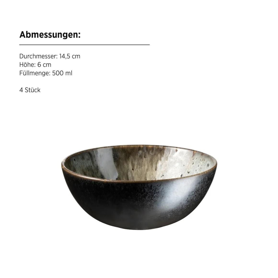 Schüssel-Set, Steinzeug Carellia Grau