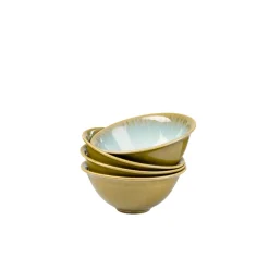 Schüssel-Set, Steinzeug Flussufer blau, grün, weiß