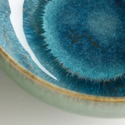 Schüssel-Set, Steinzeug TIEFER SEE Blau / Grün