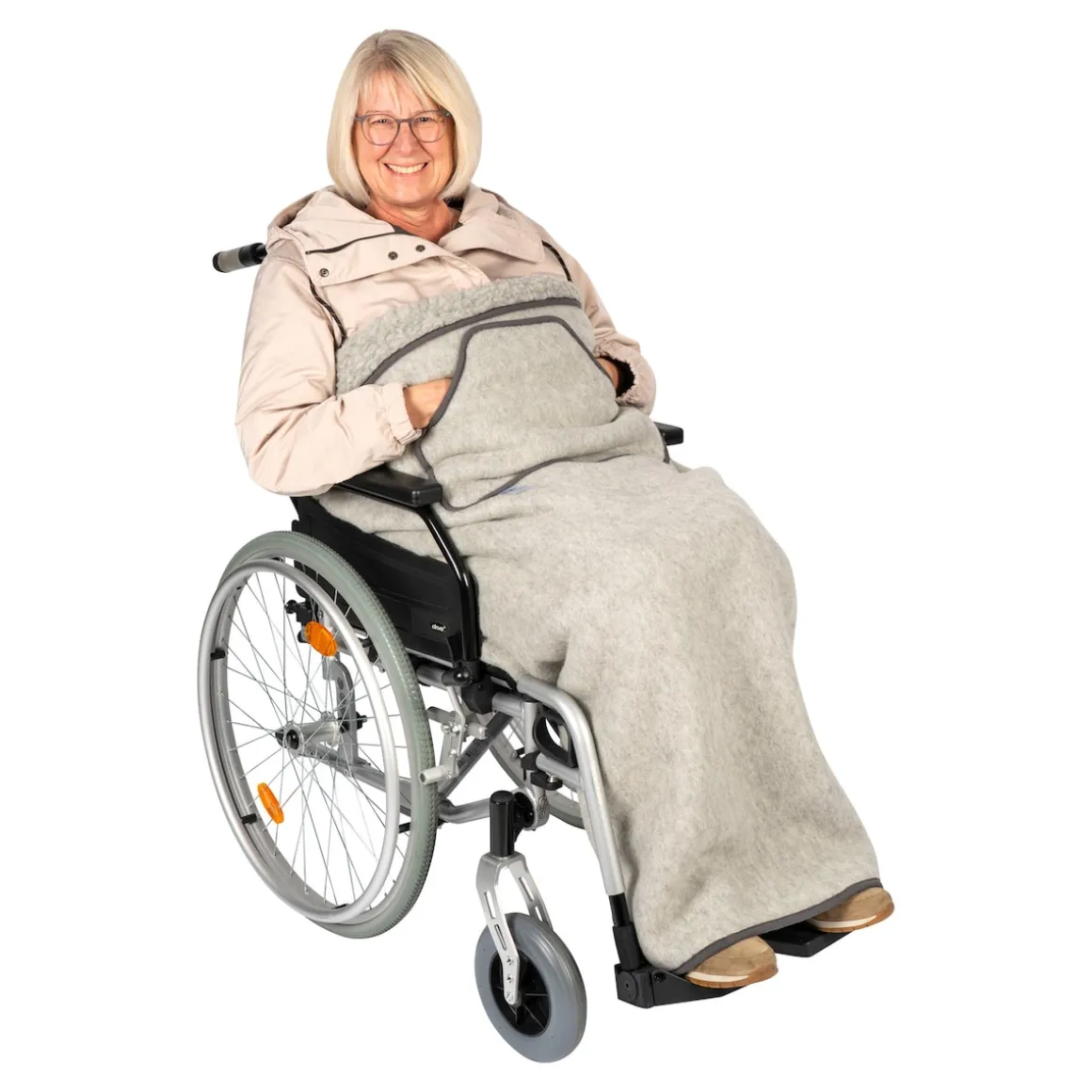 Schurwoll-Fleece Kniedecke, 120x100 cm