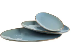 Servierplatten-Set, Keramik Nottingham Blau