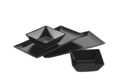 Servier-Set, Porzellan MANHATTAN CITY Schwarz