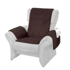 Sesselschoner mit Schurwolle braun