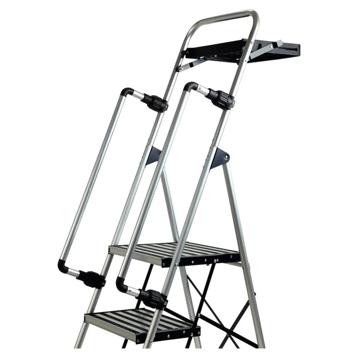 Sicherheitsleiter, Trittleiter 3 Stufen mit Handlauf