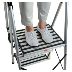 Sicherheitsleiter, Trittleiter 3 Stufen mit Handlauf