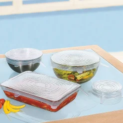 Silikondeckel dehnbar, 4 Stück