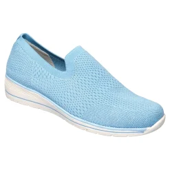 Slipper mit Keilabsatz „Federleicht“ blau