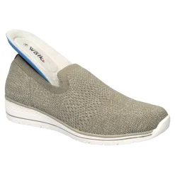 Slipper mit Keilabsatz „Federleicht“ khaki