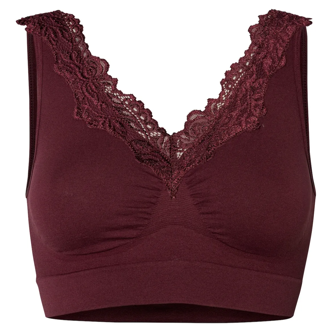 Soft-BH mit Spitze „Elegant“ bordeaux