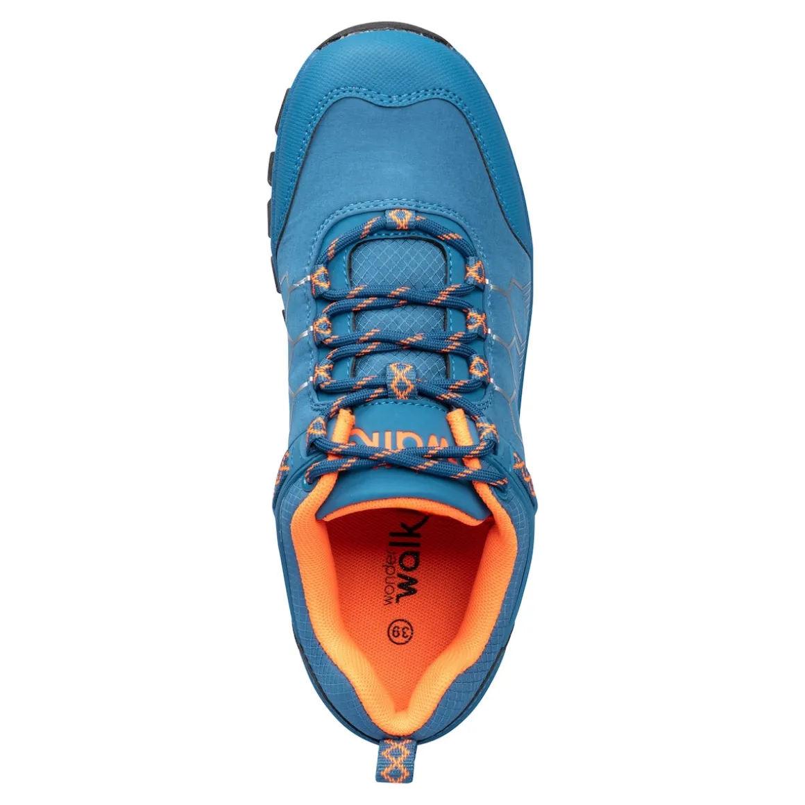 Softshell-Trekkingschuh unisex, wasserabweisend blau/orange