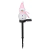 Solar-Gartenstecker „Schneemann“ rosa