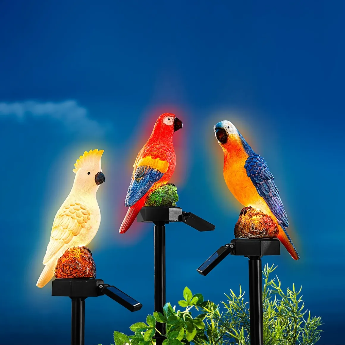 Solar-Gartenstecker "Vogel-Parade" Papagei Ludwig