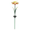 Solar-LED-Gartenstecker "Lilie" gelb