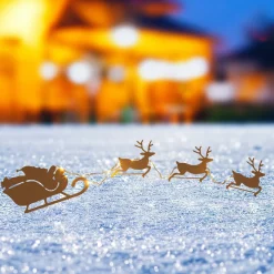 Solar-LED-Gartenstecker "Rentiere"