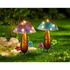 Solar-LED-Pilz blau