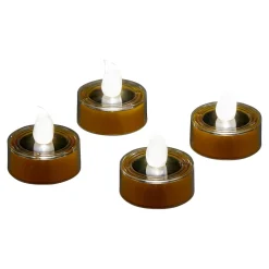 Solar-LED-Teelichter, 4 Stück