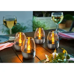 Solar-LED-Windlicht, 2 Stück 4 Stück