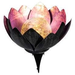 Solar-Lotusblume lila