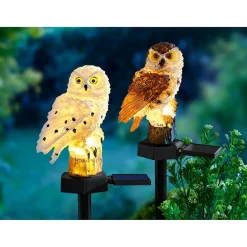 Solarstecker "Eule" weiß