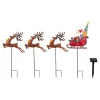 Solar-Weihnachts-Gartenstecker „Santa“, 4-teilig