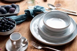 Speiseteller-Set, Steinzeug TIEFER SEE Blau / Grün