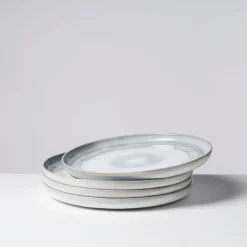 Speiseteller-Set, Steinzeug TIEFER SEE Blau / Grün