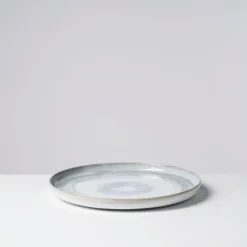 Speiseteller-Set, Steinzeug TIEFER SEE Grau / Weiß