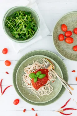 Speisteller-Set, Steinzeug Moos'N'Stein Grün