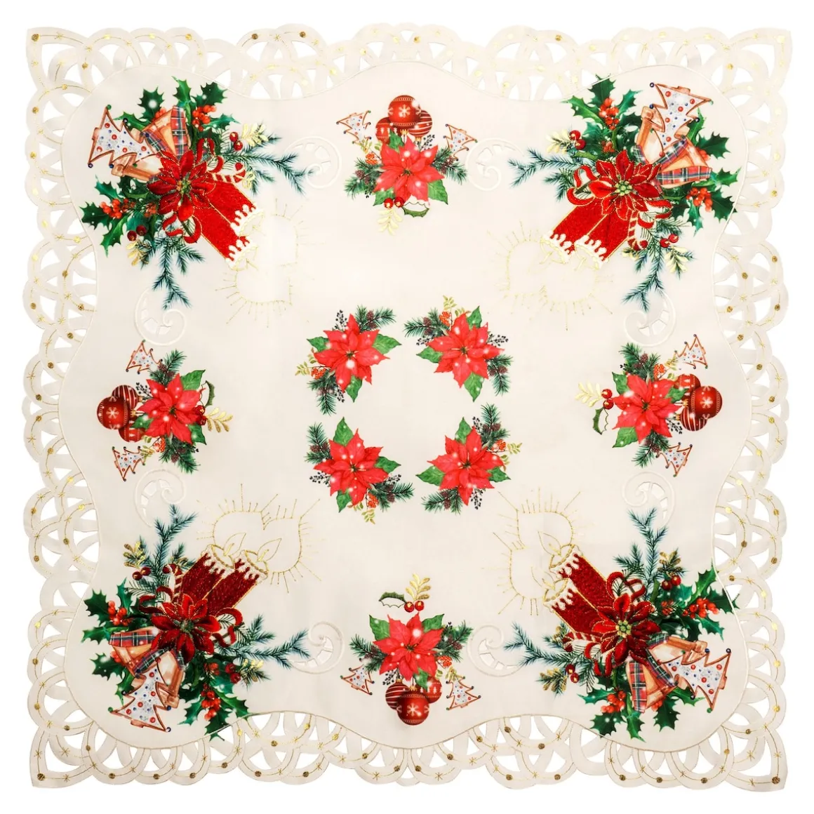 Spitzen-Mitteldecke „Christstern“, 85x85 cm