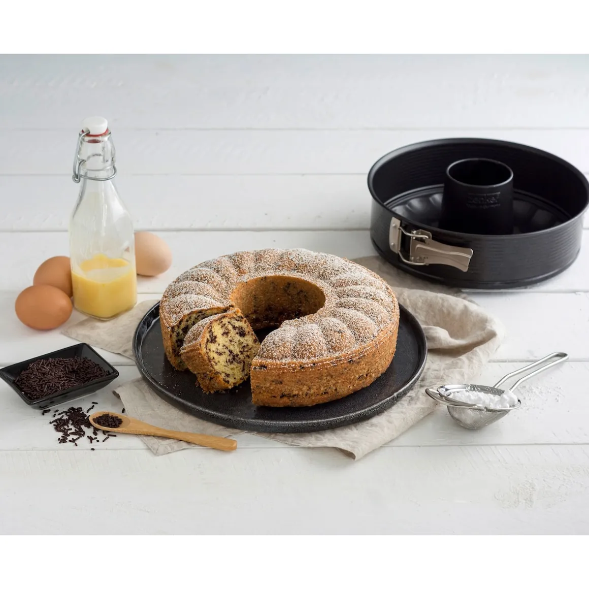 Springform mit Flach- und Rohrboden Ø 26 cm