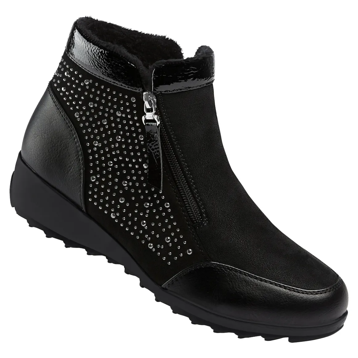 Stiefelette "Rita" mit Reißverschluss, gefüttert schwarz