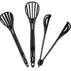 STONELINE 4 in 1 Multifunktionales Schneebesen Küchenzangen Set | 3-teilig