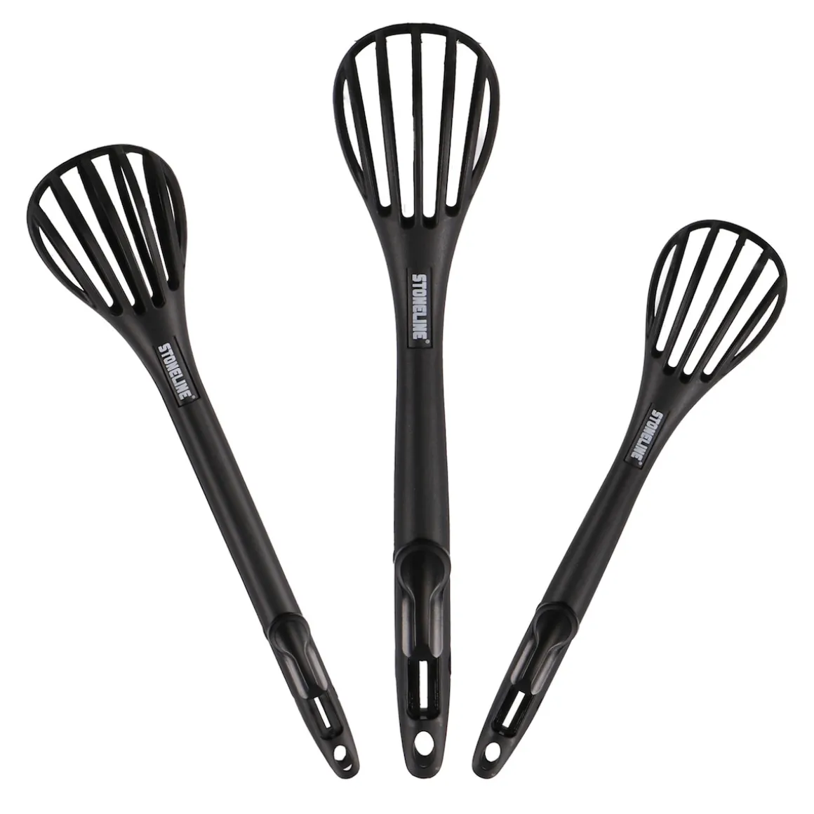 STONELINE 4 in 1 Multifunktionales Schneebesen Küchenzangen Set | 3-teilig