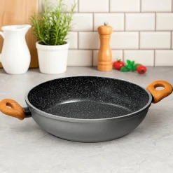 STONELINE Back to Nature Servierpfanne 24 cm | Holzoptik